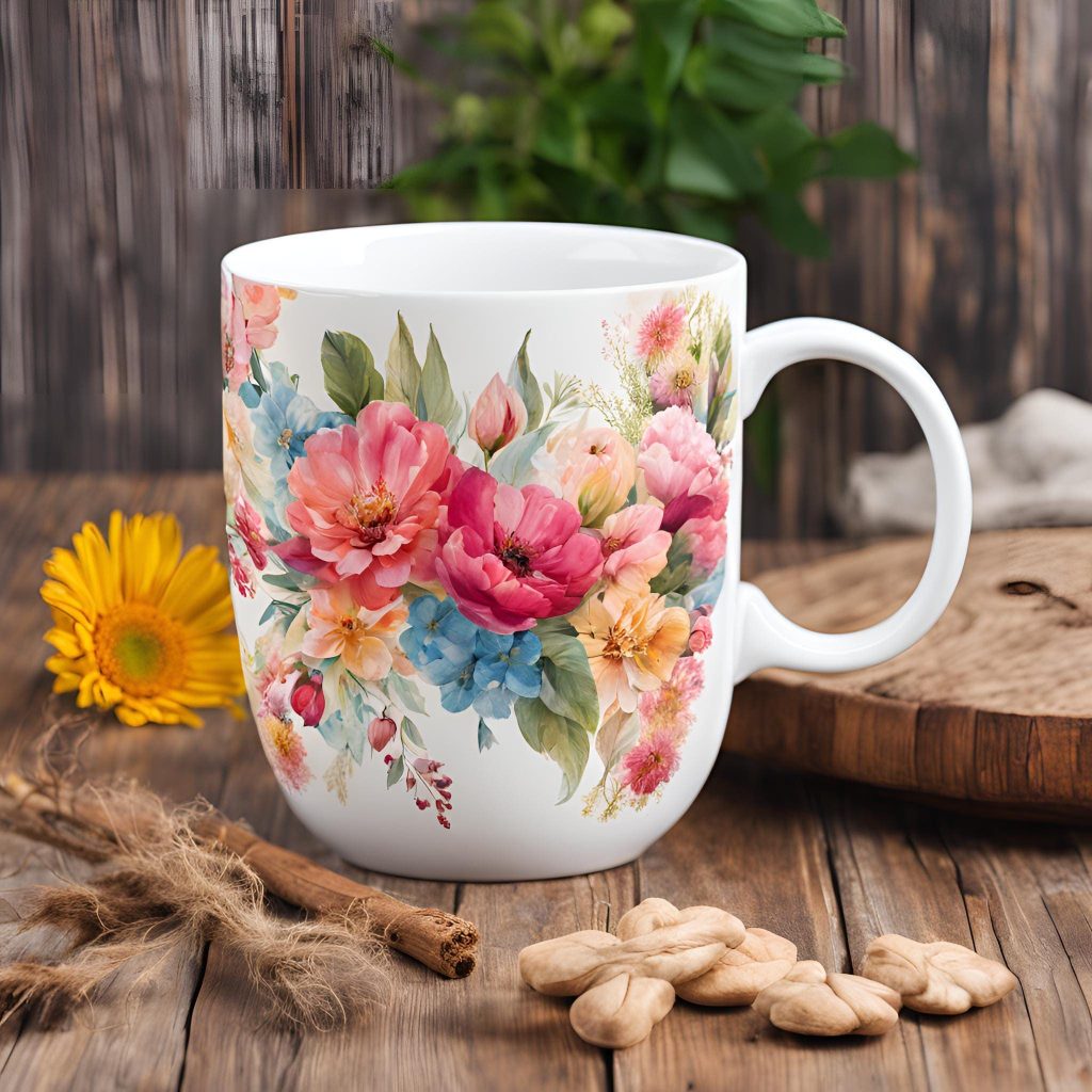 sublimation mug florale